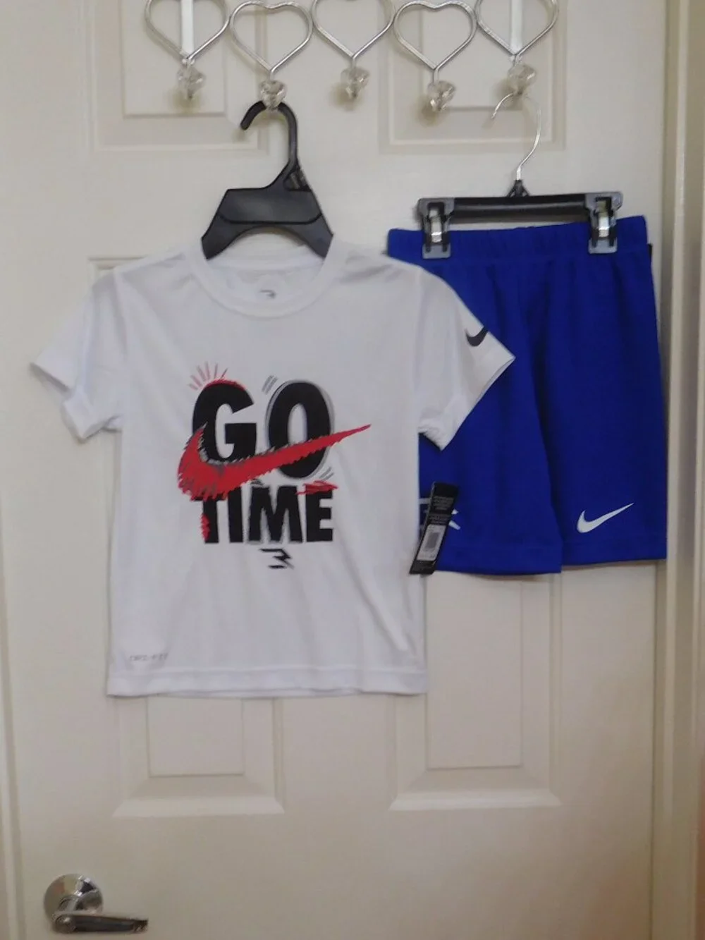 NWT 5 Nike 2pc Shirt & Shorts Set Gray Red Blue Royal Bundle sz 6